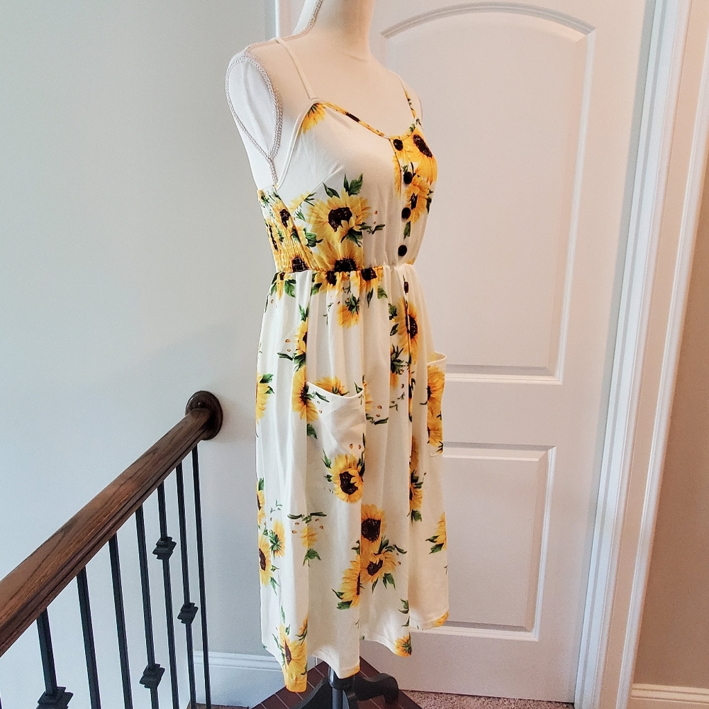 NEW Spring Elegant Sunflower Dress